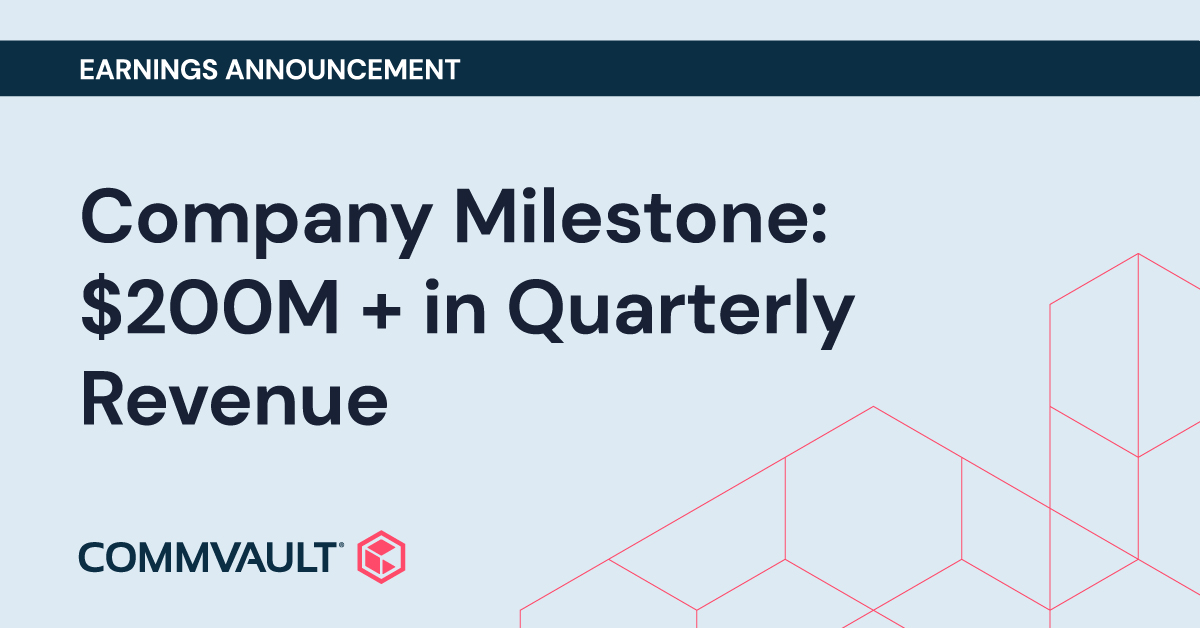 Commvault (@commvault) on Twitter photo #Commvault announces record breaking FY22 Q3 results
☑️Software & Products Revenue up 11% YoY
☑️Exceeded $200million in Quarterly Total Revenue
☑️<a href="/metallic_io/">Metallic_io</a> continues to set new milestones
ow.ly/UZaY50HCoGL #Commvault announces record breaking FY22 Q3 results
☑️Software & Products Revenue up 11% YoY
☑️Exceeded $200million in Quarterly Total Revenue
☑️<a href="/metallic_io/">Metallic_io</a> continues to set new milestones
ow.ly/UZaY50HCoGL