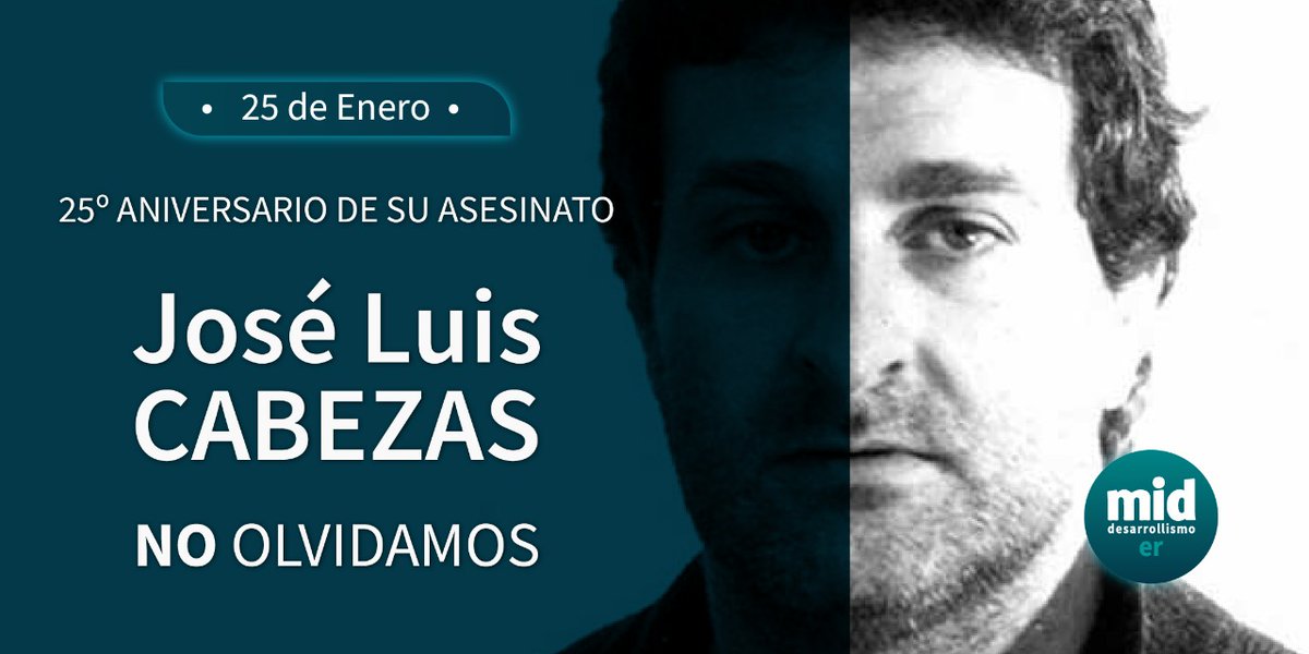 MID_ER's tweet photo. A 25 años del asesinato del reportero gráfico José Luis Cabezas, repudiamos cualquier ataque a la Libertad de Expresión.

Que la impunidad no sea la regla y la justicia la excepción.

Recordamos al periodista y abrazamos a su familia.

No olvidamos. https://t.co/22BLBmYWRu