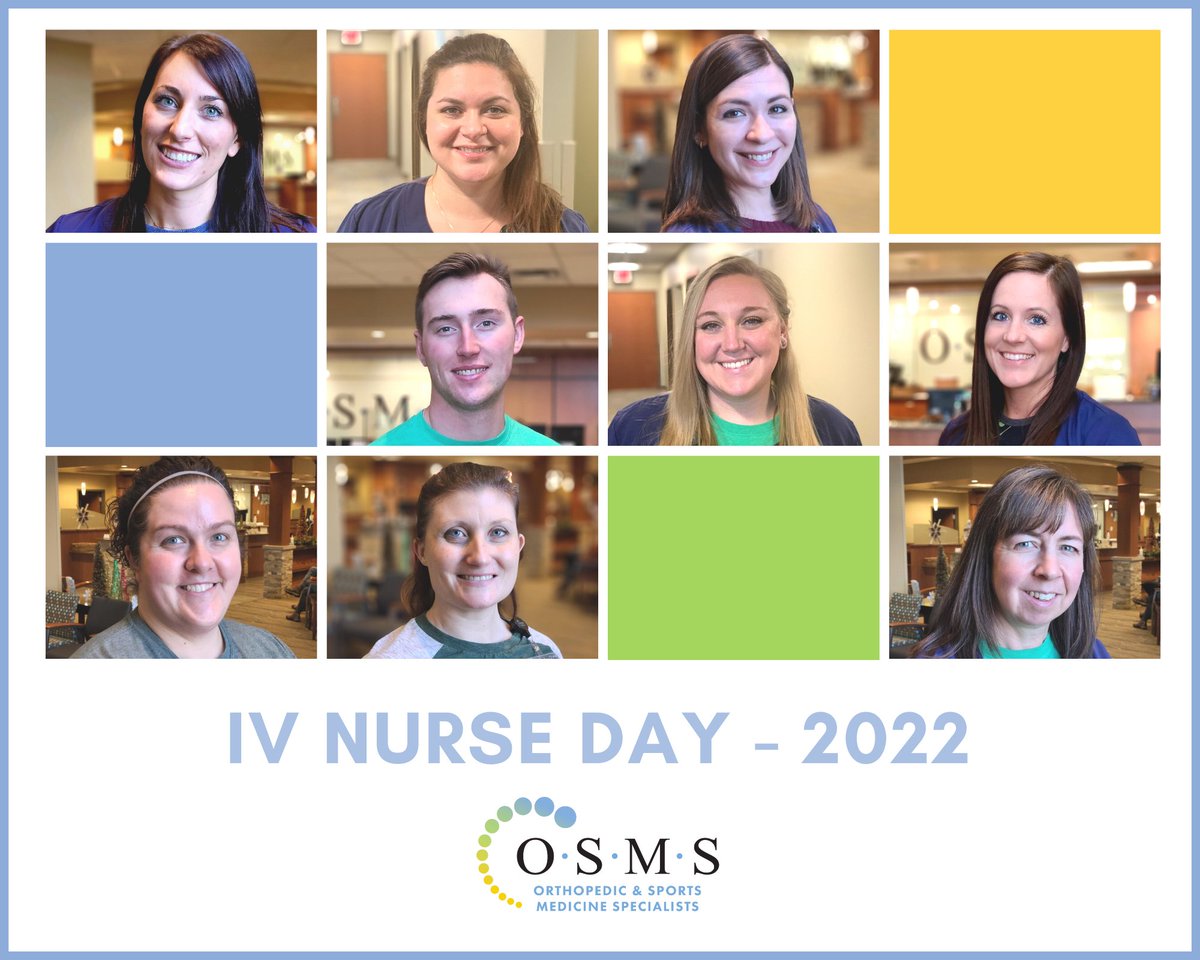 OSMSGB's tweet photo. Today is IV Nurse Day, so we want to send a special thanks to not only our incredible infusion nurses, but all our amazing rheumatology nurses for creating the best possible experience for our patients! #LifeAtOSMS #IVNurseDay https://t.co/u1ECg7Rwo7