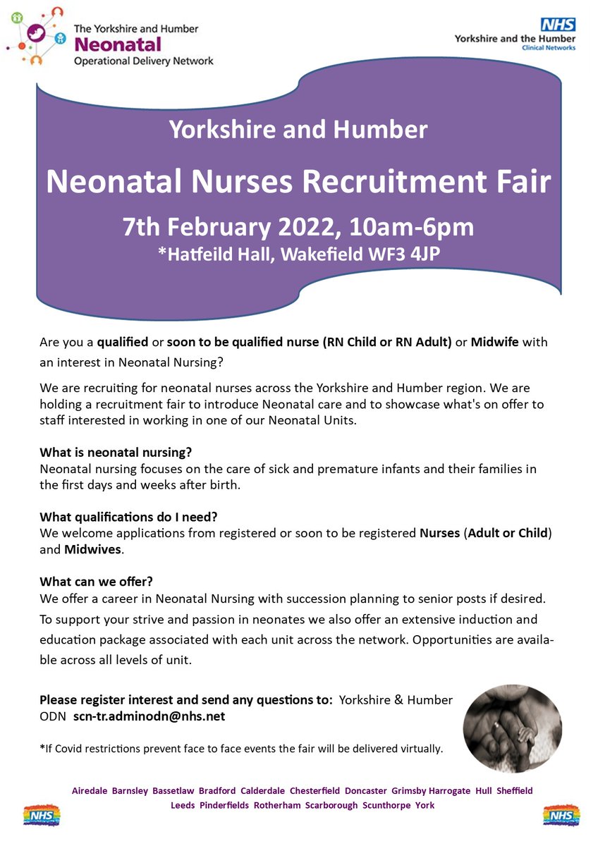 Only 2 weeks until our recruitment fair! Come and meet our wonderful teams and find out about the great career opportunities our units have to offer.