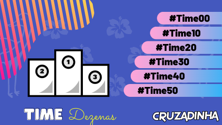 cruzadinha's tweet photo. #Prova Responda com uma das hashtags #Time00 #Time10 #Time20 #Time30 #Time40 ou #Time50 e acerte o time de #dezenas que será maioria no sorteio de sábado. Vale 1 ponto! https://t.co/9S9QojuUJM