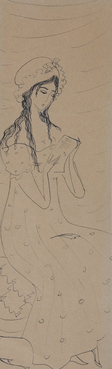 #ДатаДня
25 января - Татьянин день!
Она любила на балконе
Предупреждать зари восход,
Когда на бледном небосклоне
Звезд исчезает хоровод...
Вот такой портрет пушкинской Татьяны встречает гостей выставки, которая открылась сегодня на Пречистенке к 70-летию Нади Рушевой. Перо, тушь.