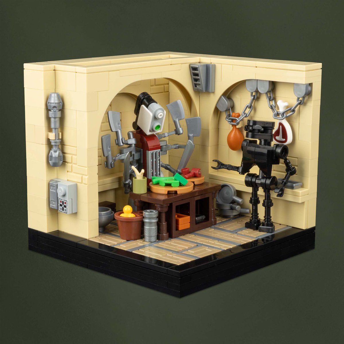 I built General Cleavous from the 4th episode of #BookofBobaFett in Bib Fortuna's palace.
R.I.P. tireless vegetable cutter!

#lego #StarWars #legostarwars