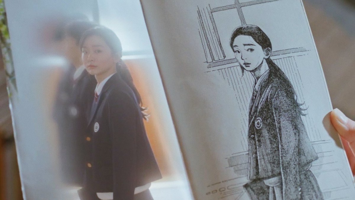 wooshikfiles's tweet photo. yeonsoo was the first and only person woong drew and that's when he first saw her. i’m sobbing this is so beautiful 🥺🤍
#OurBelovedSummerEp16 https://t.co/lGNaisMfeM