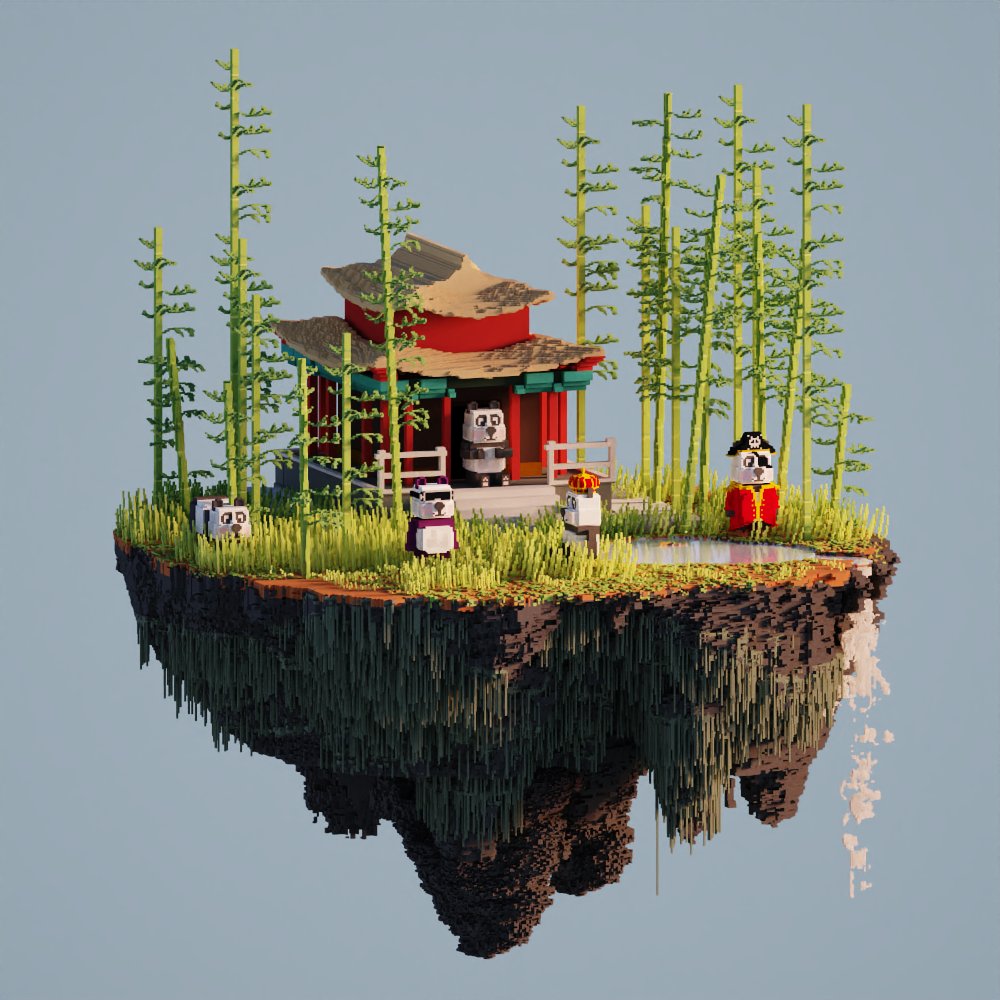 ExpandablesNFT's tweet photo. We are glad to announce that our @nftworldsNFT plot is finally ready!

We can not wait to start hosting events for our holders on it!

Take a look at our world and let us know what you think about it

Our voxel pandas are excited to start exploring the metaverses! https://t.co/MRE7HxaQCc