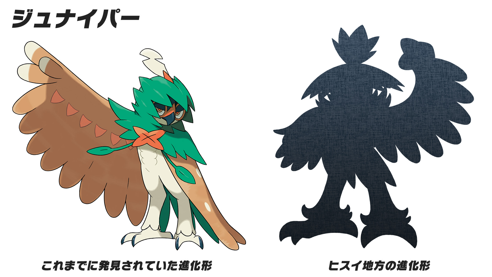 ｖジャンプ編集部 1月28日発売 Pokemon Legends アルセウス 最初にパートナーとなる3匹が進化を重ねると ヒスイ地方独自の姿になる模様 公開されたシルエットでは ジュナイパーは頭が編笠っぽくて バクフーンは炎がゆらゆらしていて ダイケンキは角が