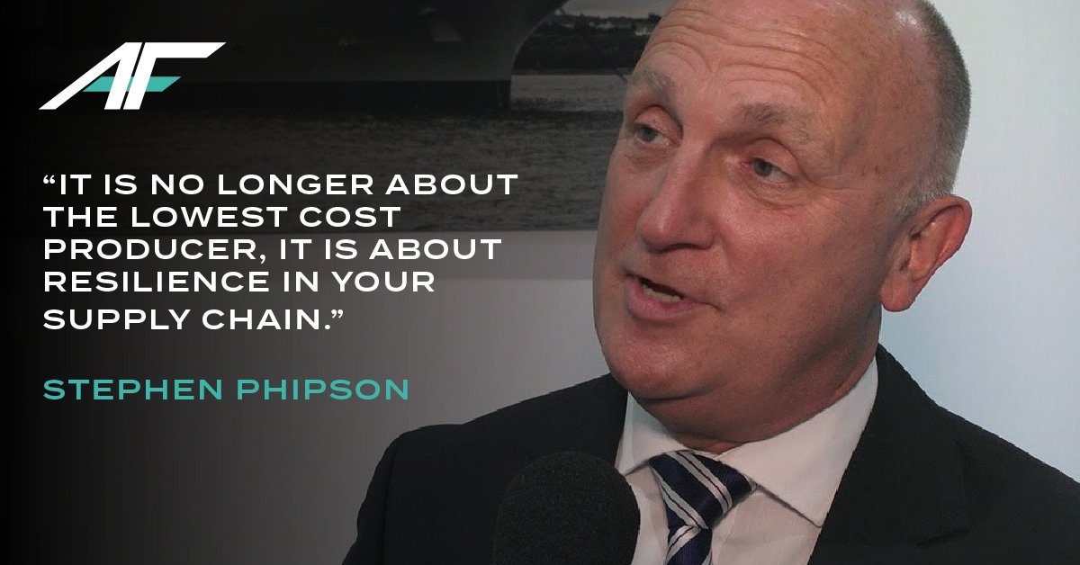 Let’s start the week off with some wise words by Stephen Phipson, chief executive of British manufacturers’ organisation Make UK.
“It is no longer about the lowest cost producer, it is about resilience in your supply chain.” Stephen Phipson