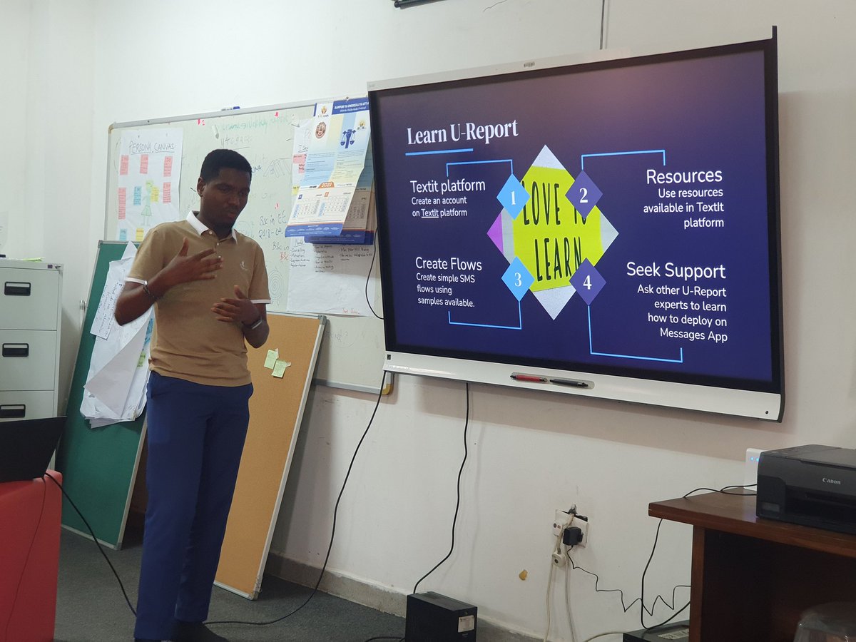 Y4CLab's tweet photo. Today in our "Mkoba Kazi" session we had Mr.Deogratius Gemini as our main speaker.
On this session we got an opportunity to introduce U-report to the young innovators that recently joined Y4C.
Stay tuned for more..
#coict #unicefTanzania #ureportTanzania https://t.co/nKqWxOqD51