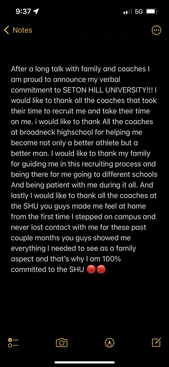 dominik_downs's tweet photo. Happy to announce my verbal commitment to Seton Hill university!! MD➡️PA @CoachDay_ @CoachDC22 @SHU_FBALL @setonhill @broadneckfb https://t.co/XN5sckuBDr