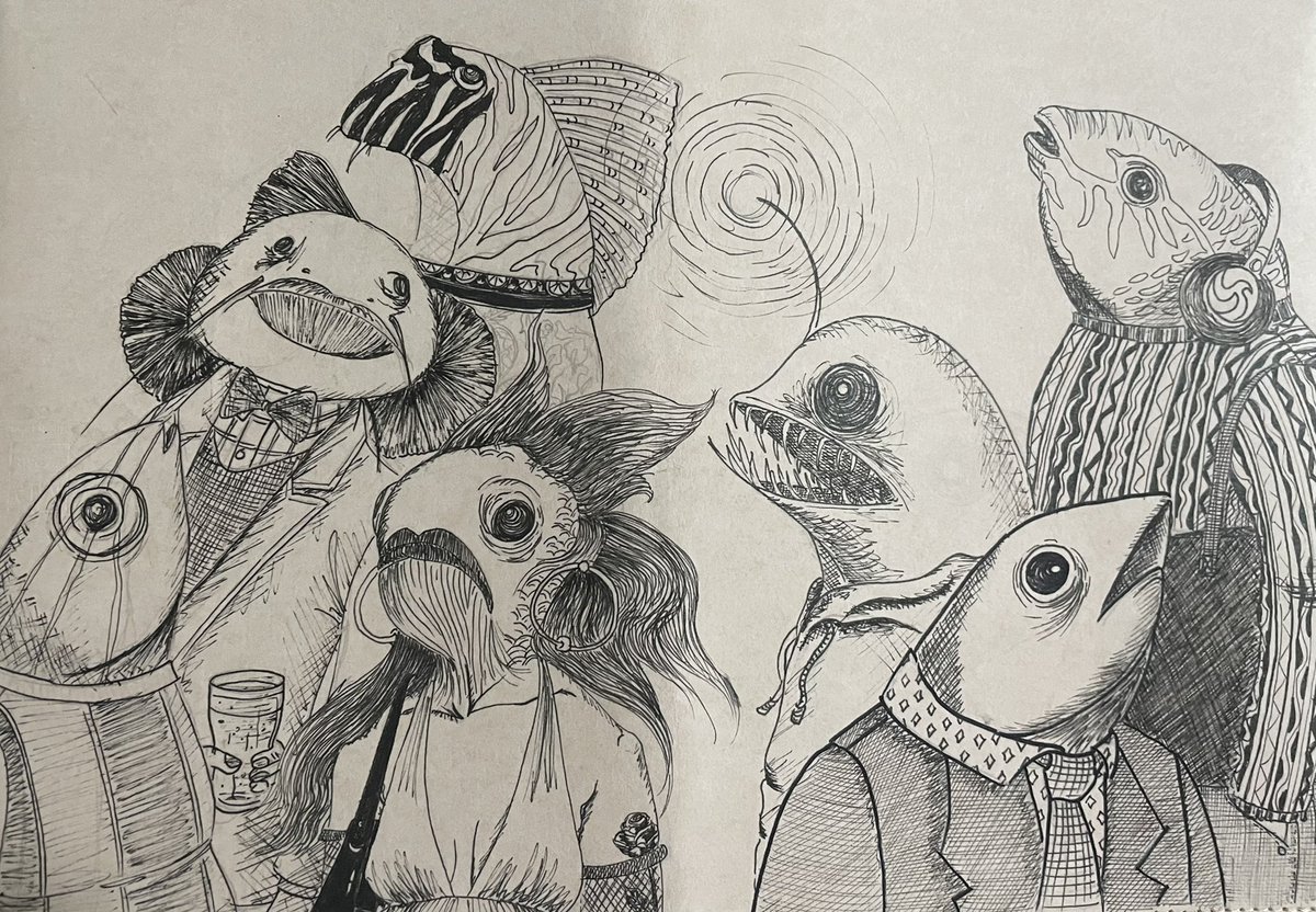 SoJoHuang's tweet photo. Misfits in every way. Which fish do you connect with? #figureheads #sojohuang #fish #misfits https://t.co/Sg9iprsJrh