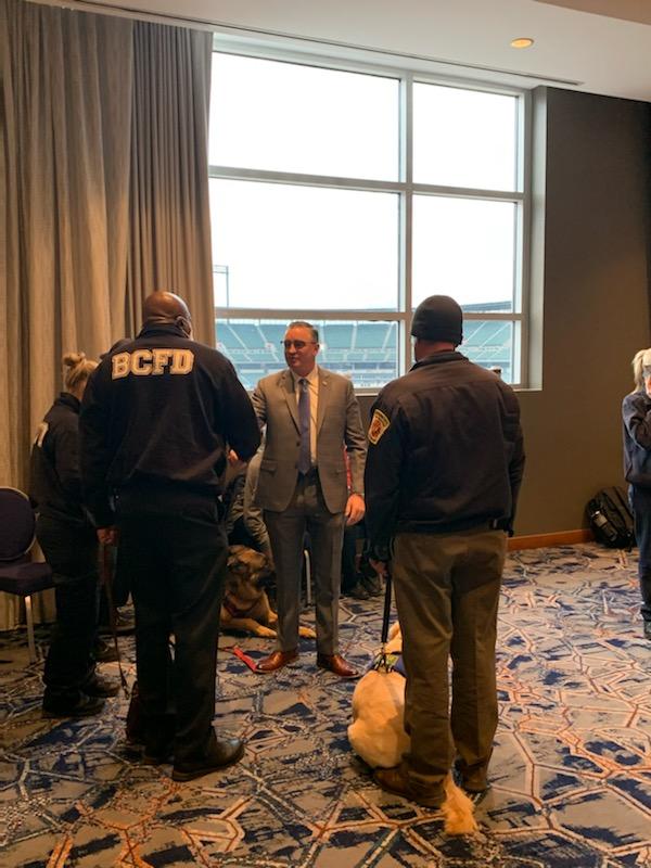 IAFFPresident's tweet photo. Our work in Baltimore is well underway. @akpantelis and myself are on the ground coordinating all resources from the @IAFFNewsDesk, including our Peer Support teams who have begun to arrive in Baltimore. Please continue to pray for @BCFDL734 and @officers964 in the days ahead. https://t.co/33WculM8xB