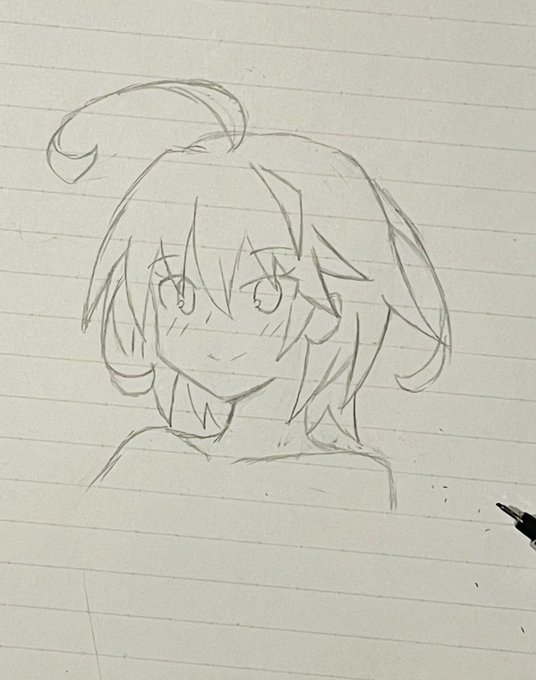 風呂入ってる時に特徴少ない方がいいんじゃねって思って描いてみた
・・・・・少ない・・・か? 