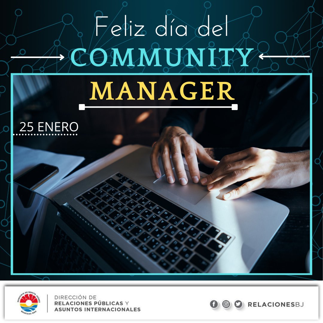 RelacionesBJ's tweet photo. Felicitamos a los #ComunnityManager quienes gestionan la interacción de una marca con sus clientes y seguidores por medio de las redes sociales, un trabajo complejo y con mucho auge en los últimos años. https://t.co/662ZL8zfiu