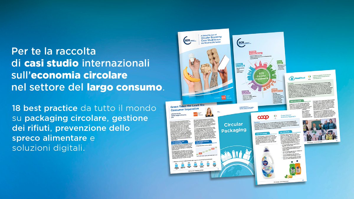 GS1italy's tweet photo. Nella "Global Review of Circular Economy Case Studies from the Retail &amp; CPG Sector" @ECR_Community ha raccolto 18 casi studio di aziende che stanno adottando soluzioni circolari in diversi ambiti. Iscriviti al webinar del 1 febbraio 👉🏻https://t.co/xheRUtoufD
#ecritalia #gs1green https://t.co/8BYbFdnhwt