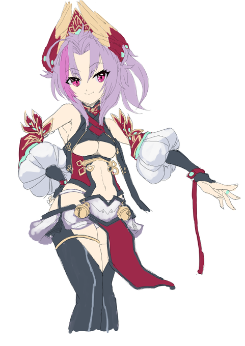 本日は次のおskeb、三国志大戦な衣装ってお題でデザイン出し。
お色が魏っぽかったので元デザイン残しつつ魏風味で考え中… 