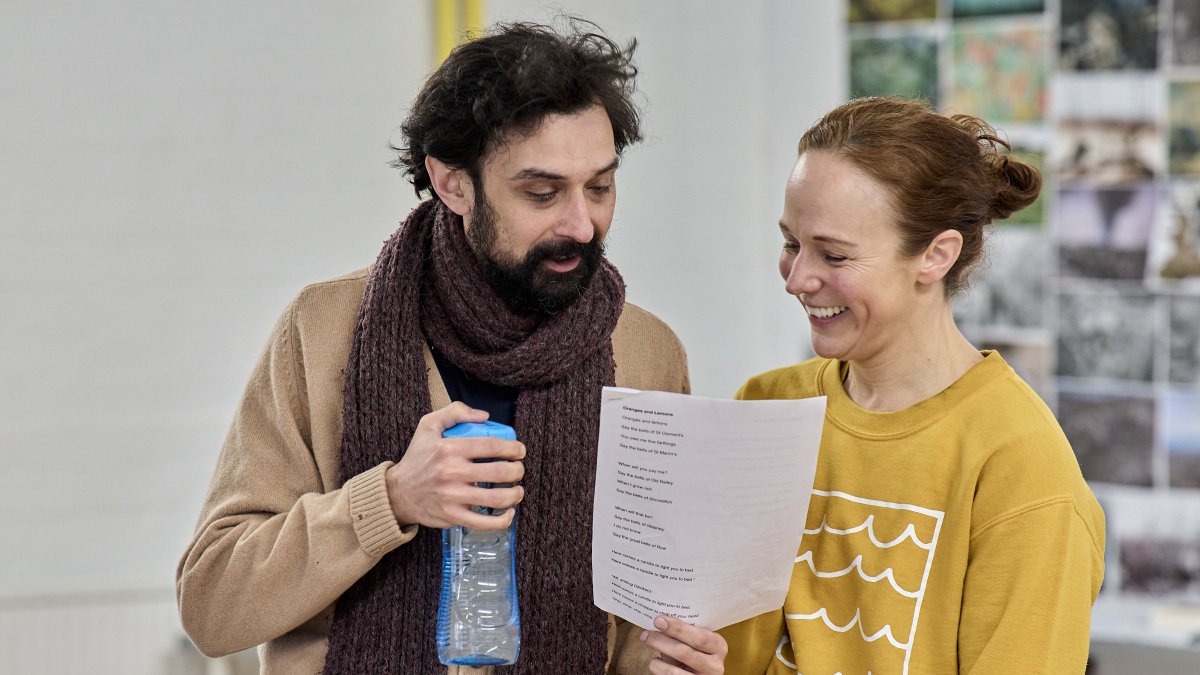 NottmPlayhouse's tweet photo. Take a look behind the scenes in the rehearsal room at the Private Peaceful company in action! (Daniel Boyd, John Dougall, @Rob_Ewens_, Tom Kanji,  
@emmalmanton, @Daniel_Rainford, @liyahsummers  &amp; Abigail Hood) 📷Manuel Harlan 

Full gallery here https://t.co/Y7tFJ6DA9m https://t.co/xGp3djPmKV
