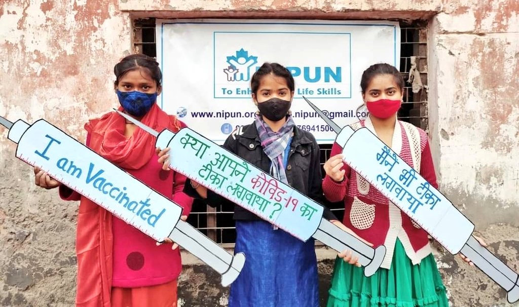 InfoNipun's tweet image. Sensitization program on Covid Jabs
According to the government data, more than half of the estimated 74 million children in the 15-18 age groups have now received their first dose of a Coronavirus vaccine.
#NIPUN
#SensitizationProgram
#COVID19