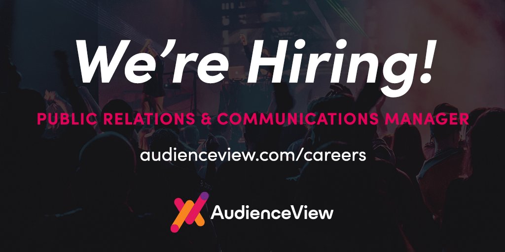 AudienceView's tweet image. We are people first. 
We are innovative. 
We are results driven. 
We are transparent.

We are #hiring a Public Relations &amp;amp; Communications Manager → audienceview.com/careers