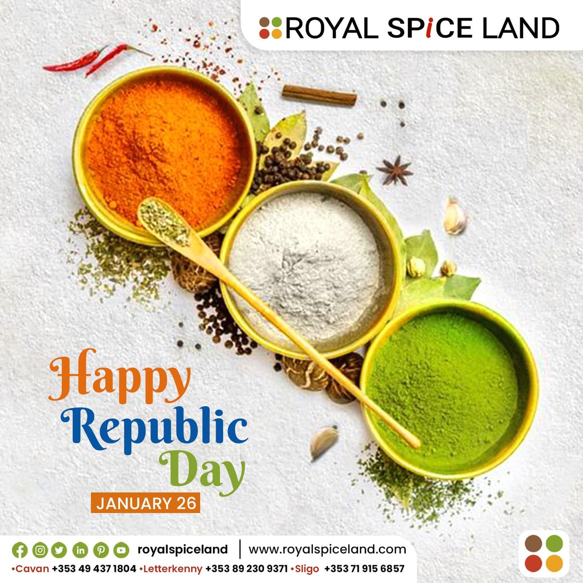 Let the tricolor feast begin
Happy Republic Day!
#royalspiceland #happyrepublicday #republicday #spices #spicestore