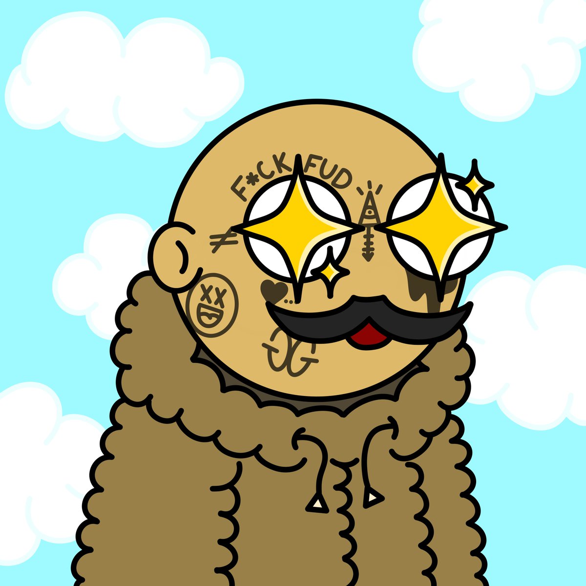 GoonsGallery's tweet image. 🚨NEW TRAITS ALERT🚨

- Teddy Bear Jacket
- F*CK FUD Tattoo
- Stary Eyes
- Moustache 

(This is not a complete GOON, just a showcase. Names might be subject to change)