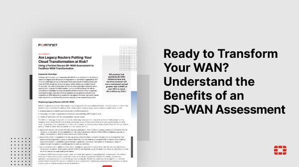 Fortinet's tweet image. Today’s branch offices require secure, direct internet access. Start your Secure #SDWAN assessment today to gain insight into your network and security posture. 

Learn more👇
ftnt.net/6016KHTle #SDBranch