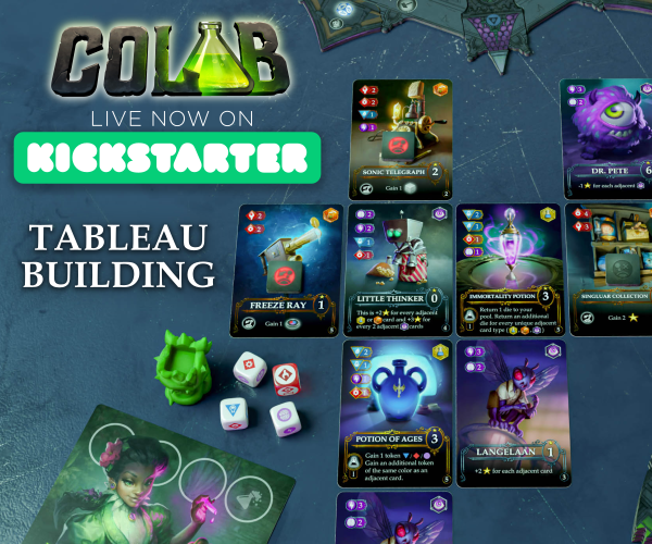 Jump into the Competitive, Tableau Building, Dice Worker Placement, Mad Science Board Game CoLab.

Designed by Jonathan Gilmour (Dinosaur Island) and Jon Mietling (Palm Island). #Boardgames #kickstarter
kickstarter.com/projects/porta…