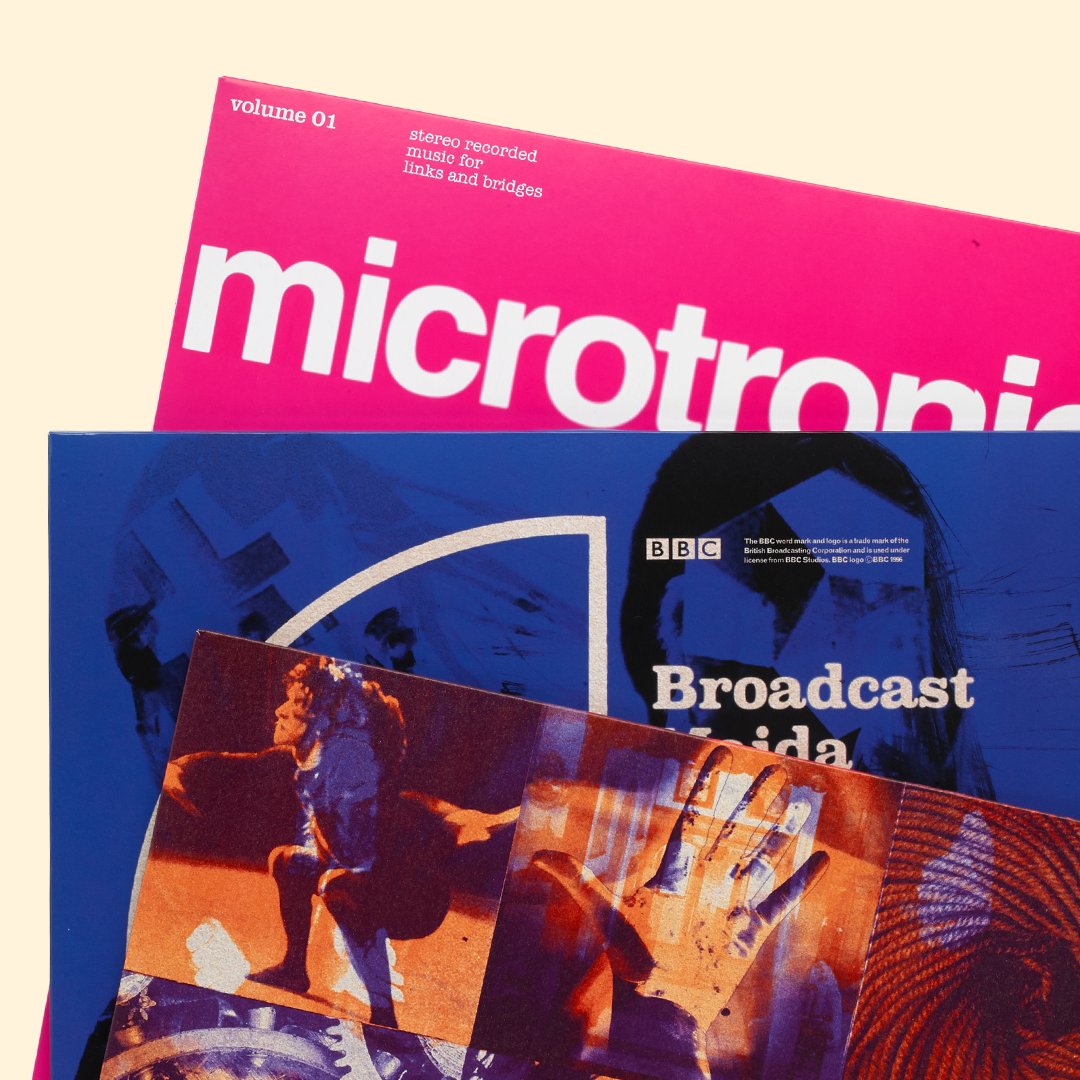 WarpRecords's tweet photo. Broadcast release three archival albums 18 March 2022, available for the first time across formats.

‘Microtronics - Volumes 1 &amp; 2’ [WARP335]
‘Mother Is The Milky Way’ [WARP336]
‘BBC Maida Vale Sessions’ [WARP337]

Pre-order
→ https://t.co/TrrYbPThrR https://t.co/whfUK0LV0I
