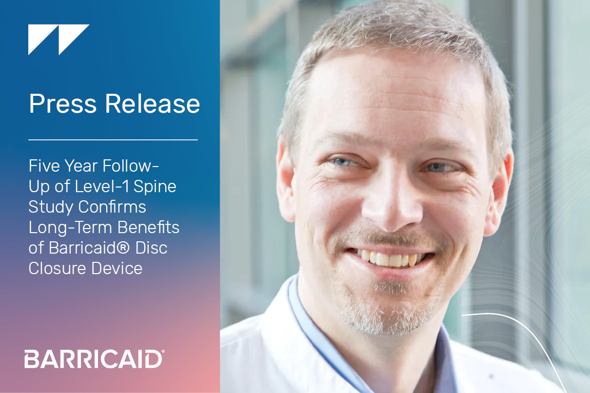 Barricaidacd's tweet photo. “The @JAMANetworkOpen results conclusively show high-risk lumbar #discectomy patients treated with #Barricaid are less likely to suffer #reherniation and #reoperation,” -Prof. Claudius Thomé, Head of #Neurosurgery @imed_tweets & study PI.
Read: https://t.co/pd8fOAfDCQ
#Spine https://t.co/n5m794RE07