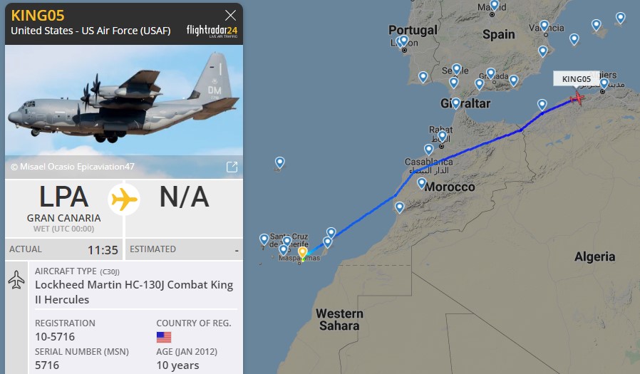 Laurent_Le_Bloa's tweet photo. Two HC130J COMBAT KING II #KING04 &amp; #KING05 from Gran Canaria over #Algeria coast https://t.co/W6mc9RSTl8