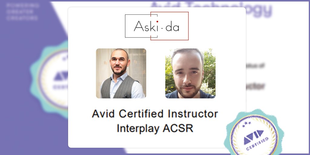 Bravo à <a href="/MalekMizouri/">Malek Mizouri</a> et à Pierre pour cette nouvelle certification ACI Interplay après celle obtenue sur Nexis.
#ACI #ACSR <a href="/Avid/">Avid</a> #Certified