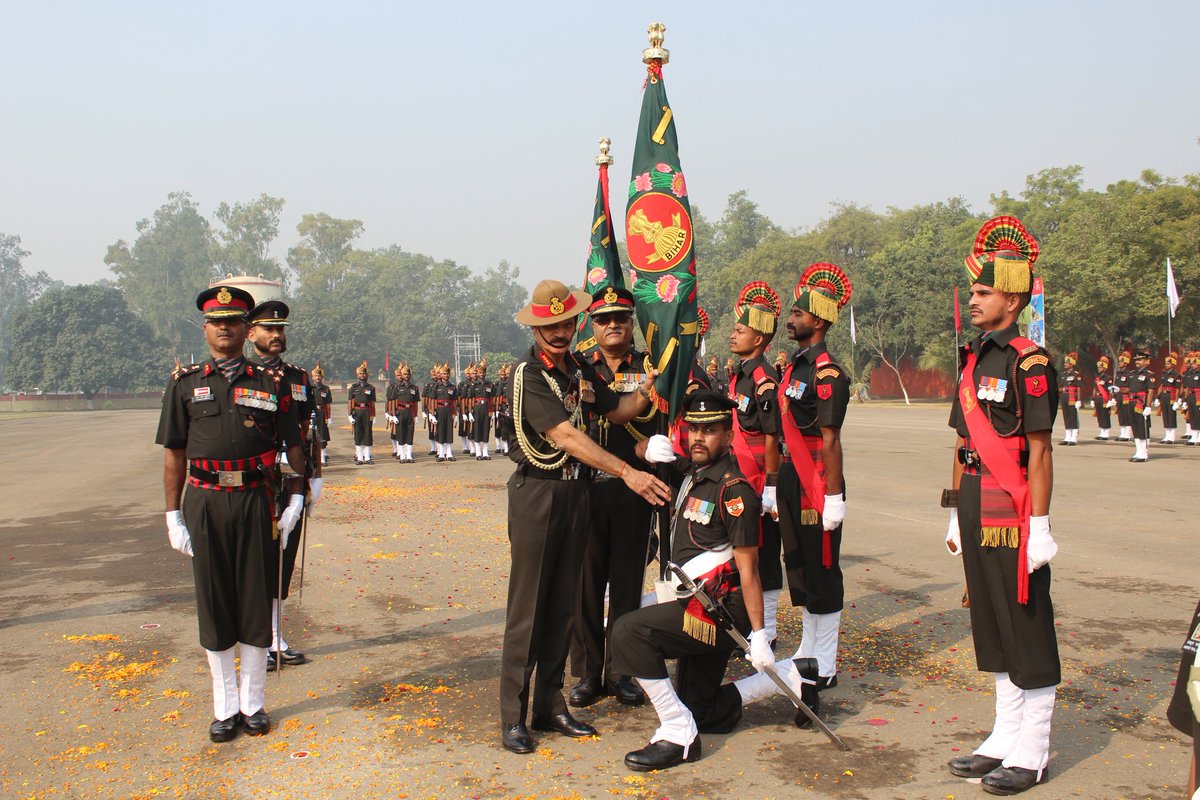 Presentation of Colours to the #BiharRegiment at Regimental Center @Danapur  2016

#JaiHind #BajrangBaliKiJai #BirsaMundaKiJai