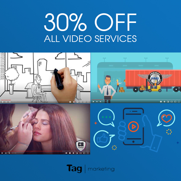 🔥 30% OFF ALL VIDEO SERVICES
🎬 This Month Only

INCLUDED
✅ Keyword research
✅ Script
✅ Optimization
✅ Animation & graphics
✅ Up to 2 min. in length

PRICING
$700  #2DAnimatedVideos
$840  #WhiteboardVideos
$2,100  #OnsiteVideoProduction

LEARN MORE
ow.ly/jysy50HCv3A