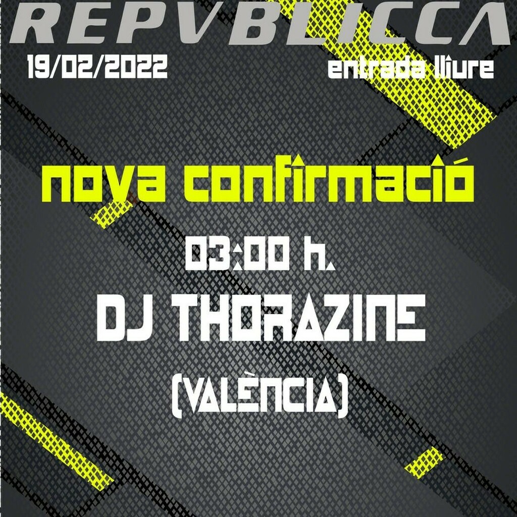 ⚠️⚡️⚠️ Incorporació d'última hora de les bones: l'incombustible DJ Thorazine, des de les sessions mítiques en LeClub i La Mogambo, directe a la Rave Poètica en La <a href="/salarepvblicca/">sala repvblicca</a> 😉

LINK EN BIO. Festa el 19 de Febrer, dissabte 😎
.
-
.-
..-.
-.--.-.
#vociferio2022 
#vociferit…