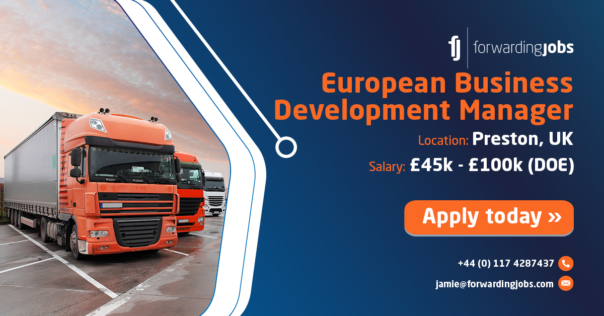 forwardingjobs's tweet image. NEW JOB ALERT - Forwardingjobs.com: 📢
Position: European Business Development Manager
Location: Preston, UK
Salary: £45k - £100k (DOE)

To find out more or to apply directly:
forwardingjobs.com/latest-jobs/bu…

#newjobalert #jobalert #freightforwarder #freight #job #freightforwarding