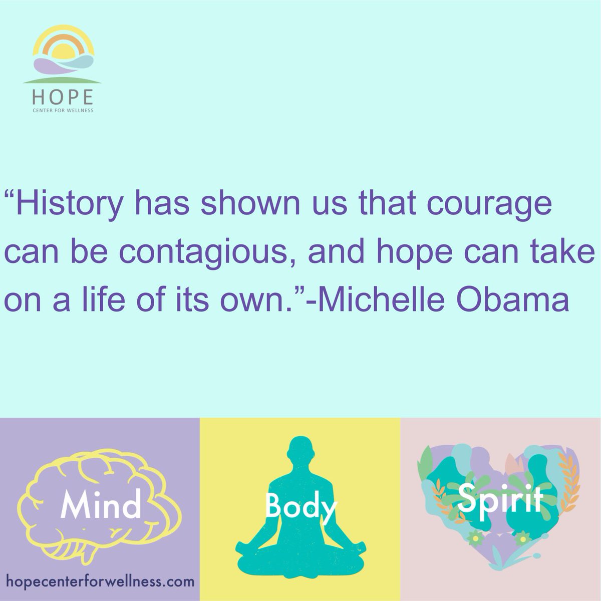Courage and hope are two powerful emotions. Courage helps us face hard situations and make positive changes. Hope reminds us that change can happen and that there are good things coming. Both of these emotions can also be turned into action and spread to others! #Courage #Hope