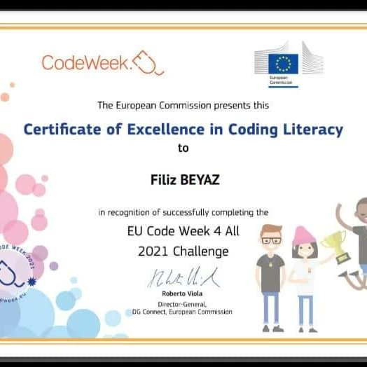 OrduARGE's tweet image. #CodeWeekEu2021 Avrupa Kod Haftası Mükemmellik Sertifikalarımızı aldık.
Öğrencilerimizle yaptığımız bilgisayarlı/bilgisayarsız kodlama çalışmalarıyla mükemmeliyet sertifikası almaya hak kazandık.
#codeweek2021👩💻 👨💻
@tcmeb @CodeweekTurkiye @tuncaysonel @mfvargeloglu @GozudikMusa