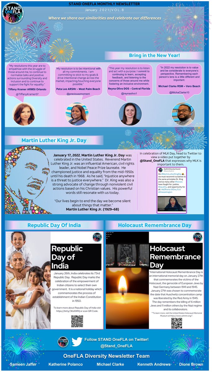 Michael Clarke (@michaclarke10) on Twitter photo <a href="/Stand_OneFLA/">OneFLA Diversity Council</a> where we share our similarities & celebrate our differences! <a href="/mskathy_p/">Kathy</a> @JafferSameen <a href="/Kenn4theWin/">Kenny Andrews</a> <a href="/DionePerkins3/">Dione Brown</a> <a href="/MichaClarke10/">Michael Clarke</a> Thank you to Our Diversity Council for sharing resolutions in Vol 8! <a href="/reynaolivo1/">Reyna Olivo</a> <a href="/One_FLA/">OneFLA</a> <a href="/preciouszmoment/">π«πππΆ πΏππ</a> <a href="/jrluna11/">JR Luna</a> <a href="/Stand_OneFLA/">OneFLA Diversity Council</a> where we share our similarities & celebrate our differences! <a href="/mskathy_p/">Kathy</a> @JafferSameen <a href="/Kenn4theWin/">Kenny Andrews</a> <a href="/DionePerkins3/">Dione Brown</a> <a href="/MichaClarke10/">Michael Clarke</a> Thank you to Our Diversity Council for sharing resolutions in Vol 8! <a href="/reynaolivo1/">Reyna Olivo</a> <a href="/One_FLA/">OneFLA</a> <a href="/preciouszmoment/">π«πππΆ πΏππ</a> <a href="/jrluna11/">JR Luna</a>