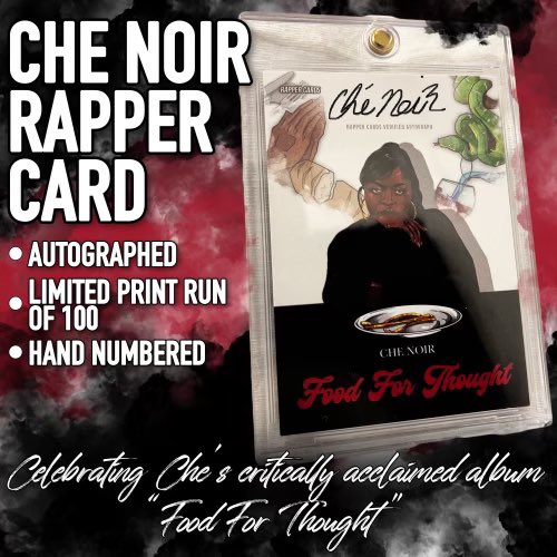 Teamed up with <a href="/rapper_cards/">Rapper Cards</a> and we will be releasing my first RAPPER CARDS. There will only be 100 cards available and each one is signed by me and numbered and comes shipped in a protective magnetic case. Don’t sleep on this release. Very rare