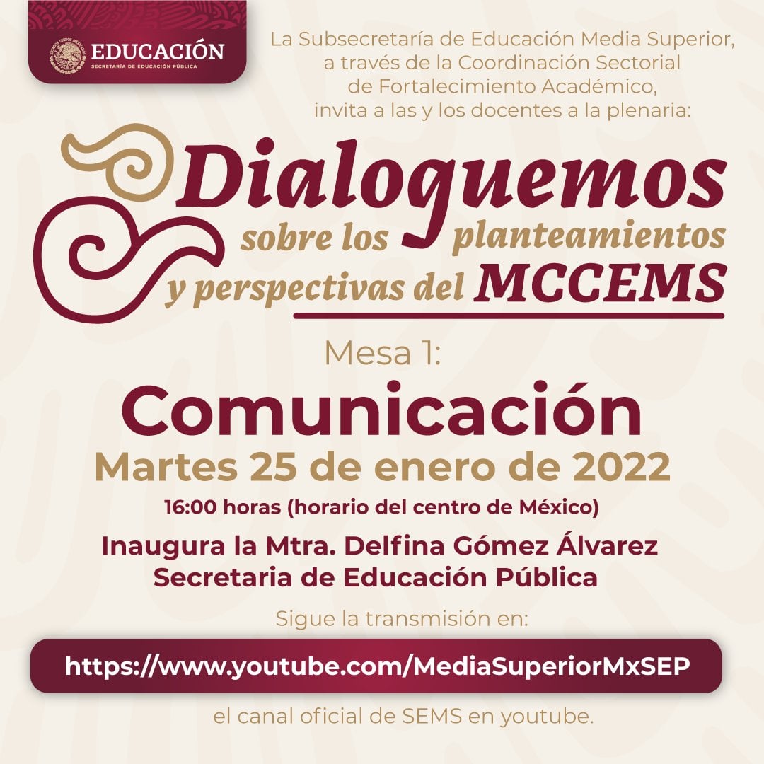 Hoy, inauguración de las mesas de análisis “Planteamientos y perspectivas del MCCEMS”. youtu.be/cLRgMshJWeU #SomosCecyte #Coahuila
