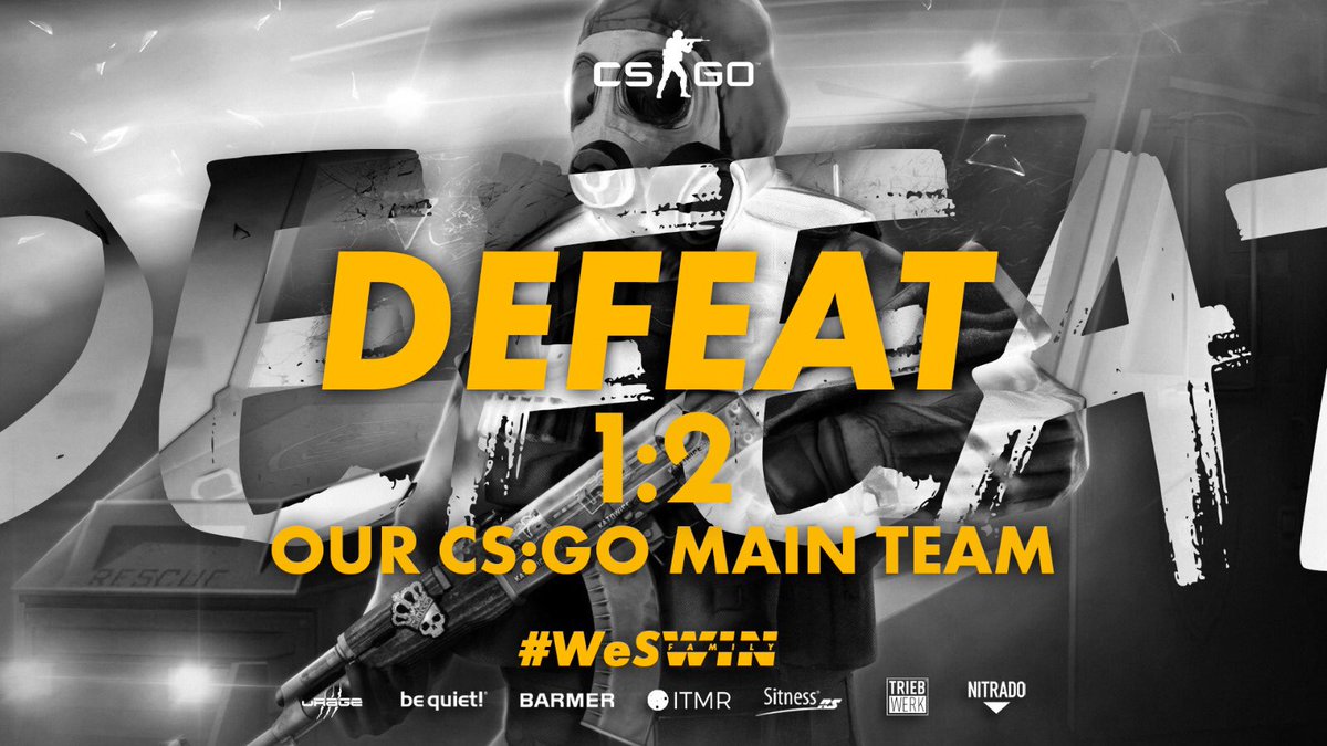 WeSports_Main's tweet photo. Leider musste unser #CSGO Mainteam gestern nach einer langen Sieges Serie eine Niederlage hinnehmen im Viertelfinale bei den @scleague_net Playoffs😩
✅Vertigo
❌Overpass
❌Inferno
GGWP @NecroRaisers
#WeSLose #WeSFamily #WeSCSGO https://t.co/EEY2t0MOnJ