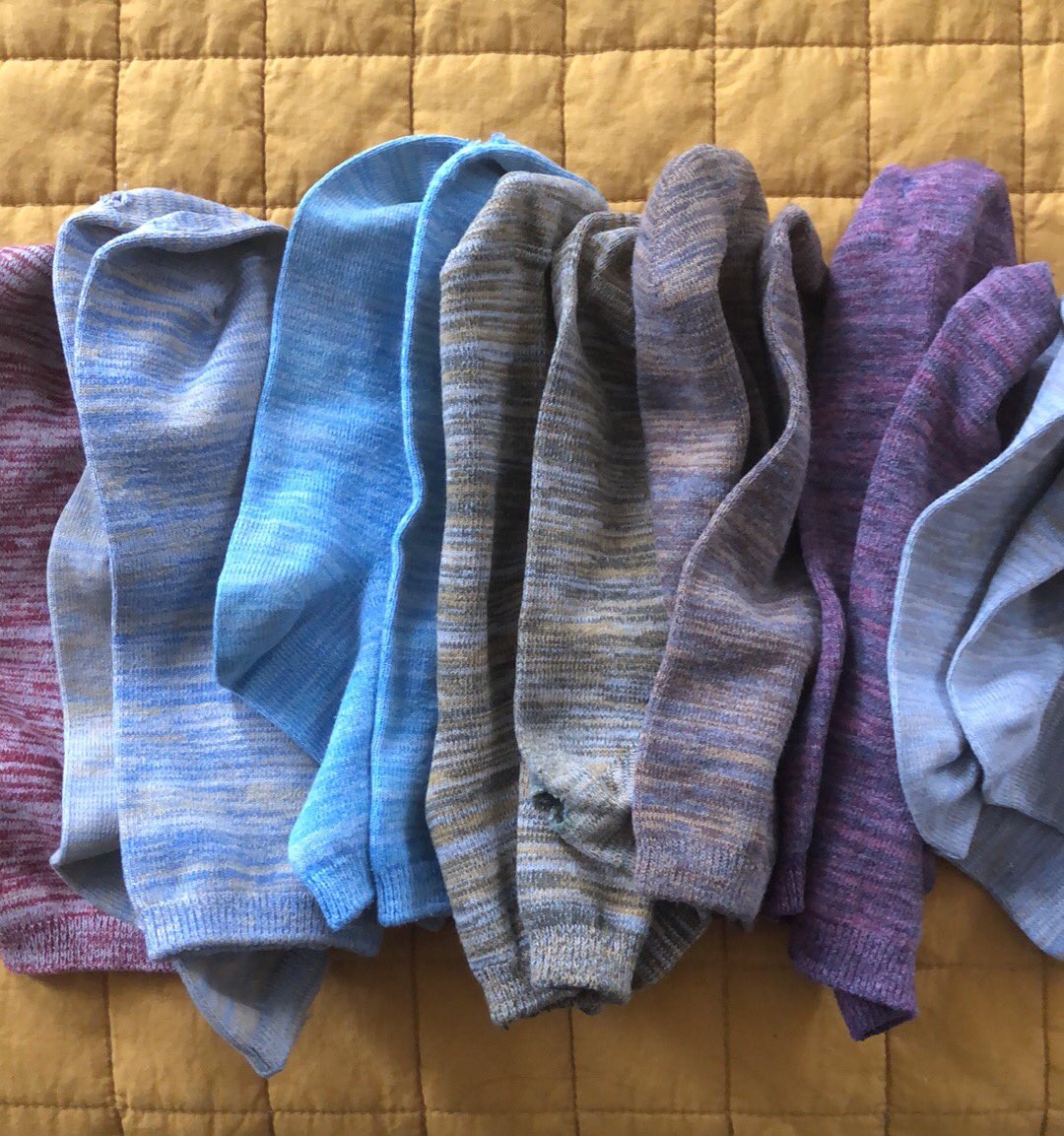 I donated my old <a href="/mujiusa/">MUJI USA</a> socks to a sock puppeteer. Can’t wait to see what they become. 

Bonus: didn’t have to figure out mending the holes in every toe.