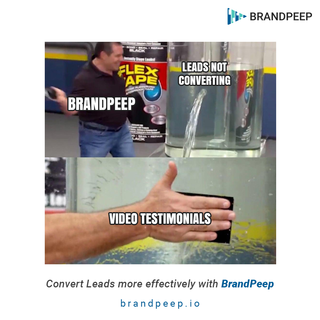 BrandPeep's tweet photo. Not able to achieve lead conversion despite having customer testimonials? Use @brandpeep to create, share &amp; publish Video Testimonials &amp; convert leads like a pro!
.
#brandpeep #videomarketing #leadconversion #videotestimonials #videoreviews #customertestimonials #digitalmarketing https://t.co/o4OW98162Q