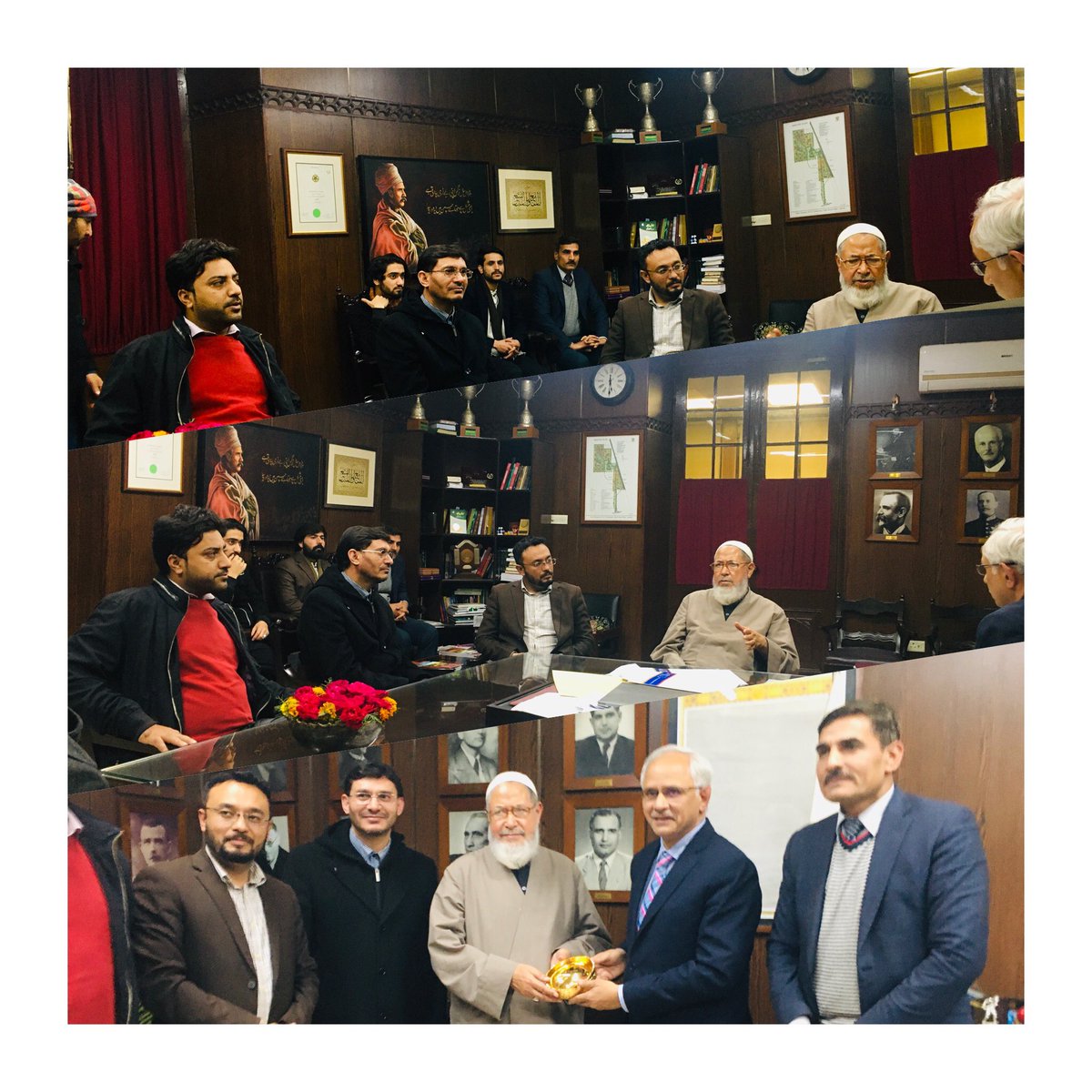 TehzeebHaideri's tweet photo. The honourable Vice Chancellor Government College University Lahore Dr. Asghar zaidi chaired a fruitful meeting with the Quaid-e -Baltistan,Allama Sheikh Hassan Jafferi and discussed the issues confronting the higher education in #GilgitBaltistan.

@zaidia @gcuniversitylhr 
#GCU https://t.co/mwvLvjdaUw