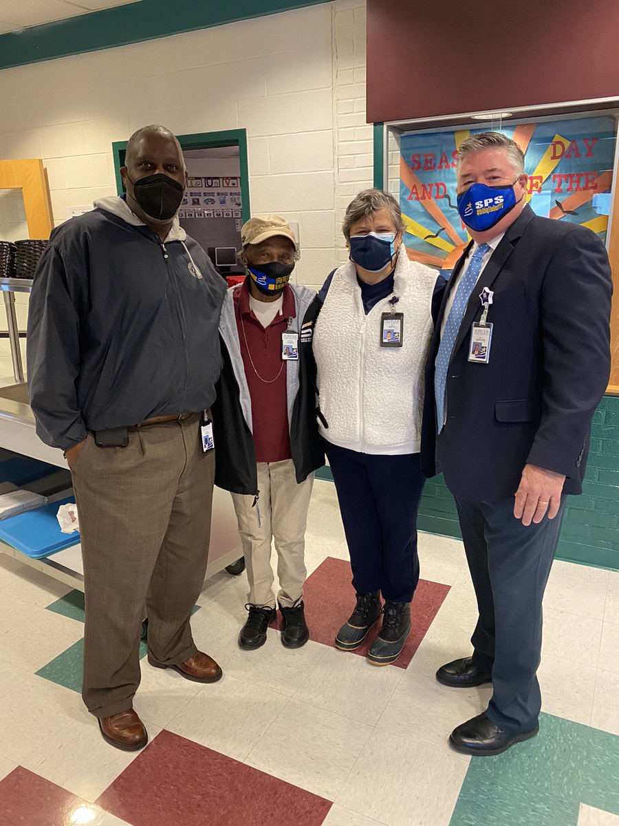 What a special lady! Ms. Jones works in the cafeteria <a href="/OES_Braves/">Oakland Elementary School</a>. She walks to school every day, has never missed a day of work, &amp; watches over the building on weekends. Ms. Jones is 92 years young &amp; has a heart of gold. Thank you for all you do, Ms. Jones! #BuildingTheBestSPS