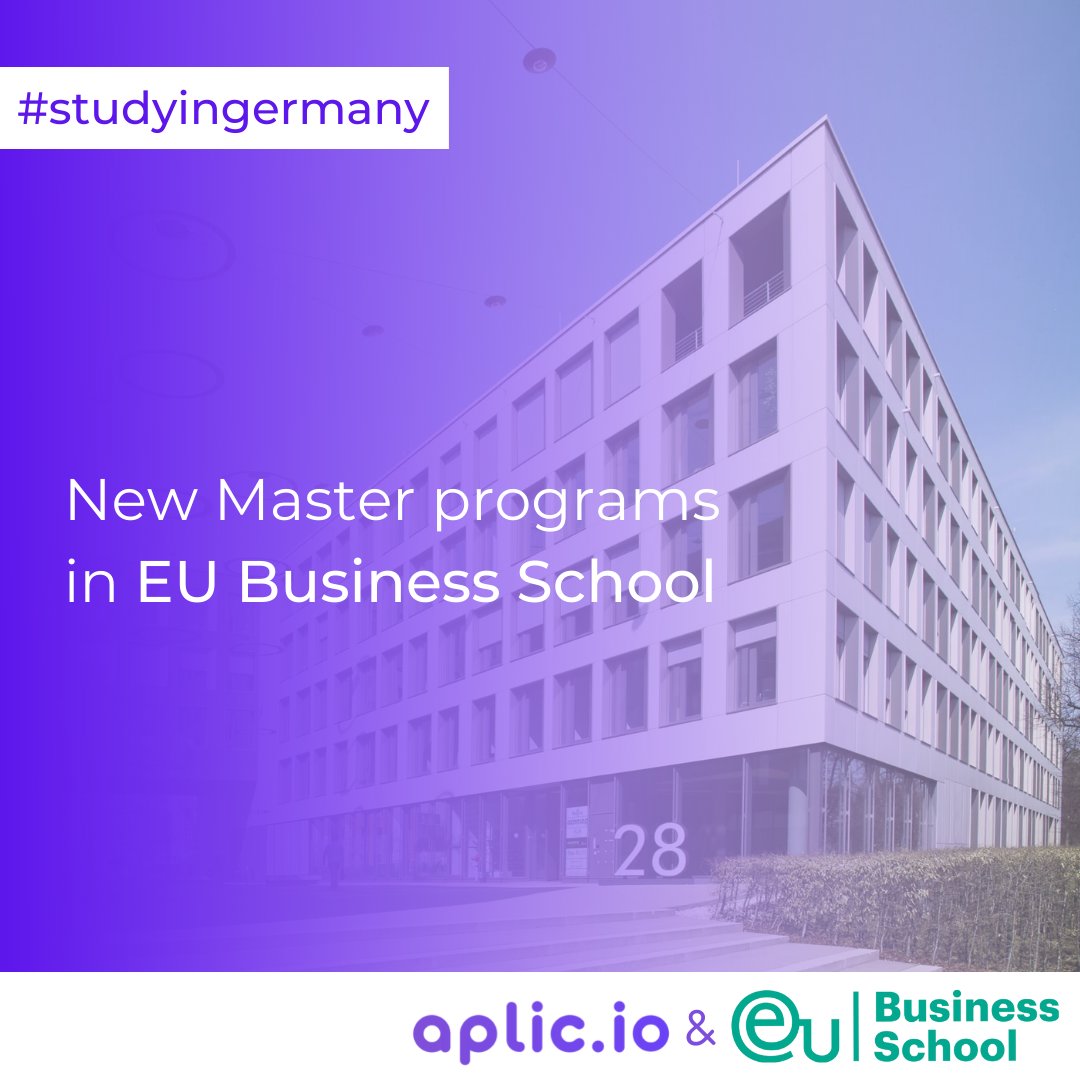 aplicplatform's tweet photo. @EU_group expands program portfolio at EU Munich and offers more choice at the bachelor’s, master’s and MBA levels 🔥. Next intakes take place in March and October, 2022 ⏰.
Explore your options and apply here ➡ https://t.co/yYo2pKvSku #studyingermany https://t.co/4tRhApEE3r