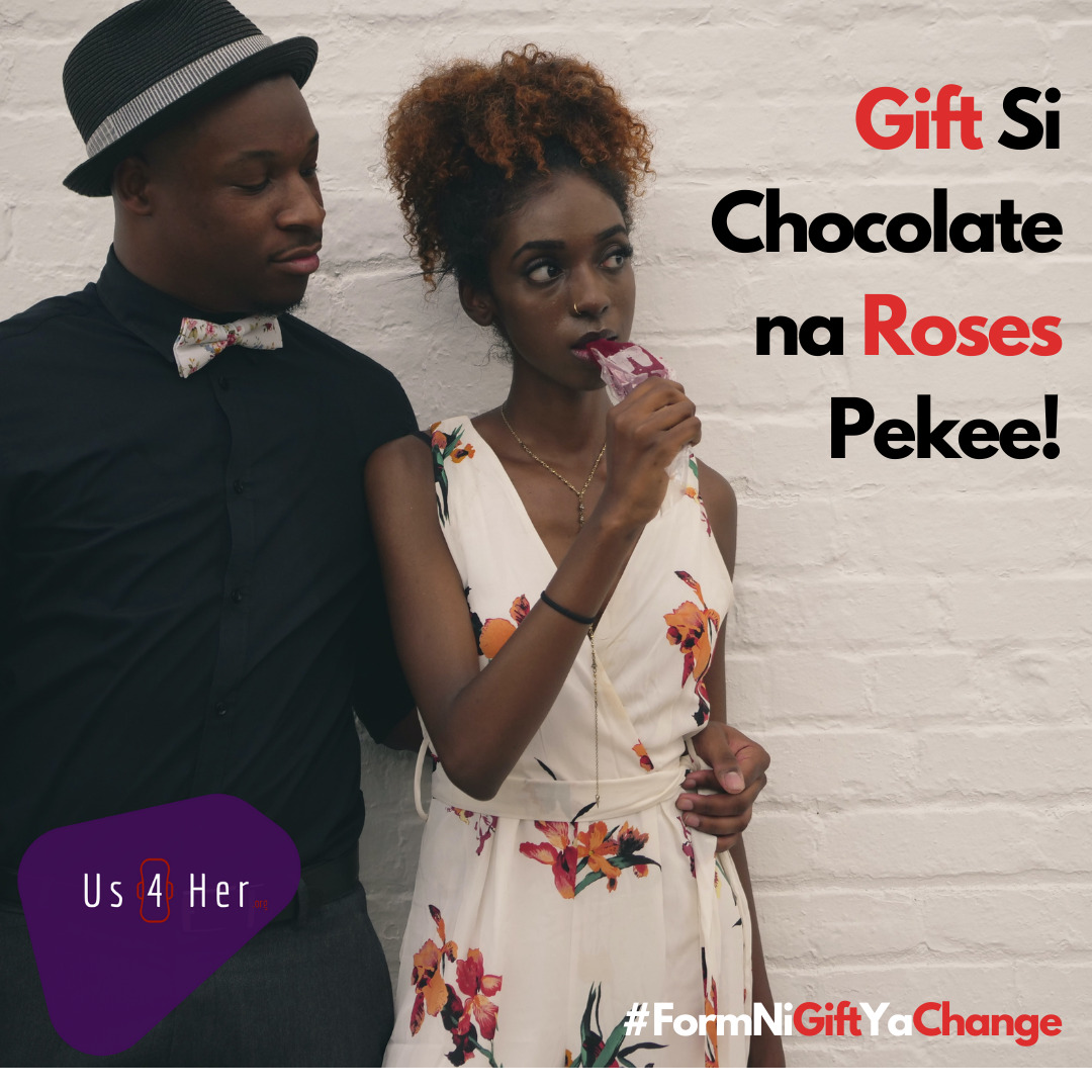 Us4Her's tweet photo. Day Two, Gift Si Chocolate na Roses Pekee.
Love ni kusaidiana in highs and lows, so make her feel that you are there for her even at that time of the month.

Yes, she has moods but how can you help? sio chocolate and flowers everytime. https://t.co/uEMGdDBvfy