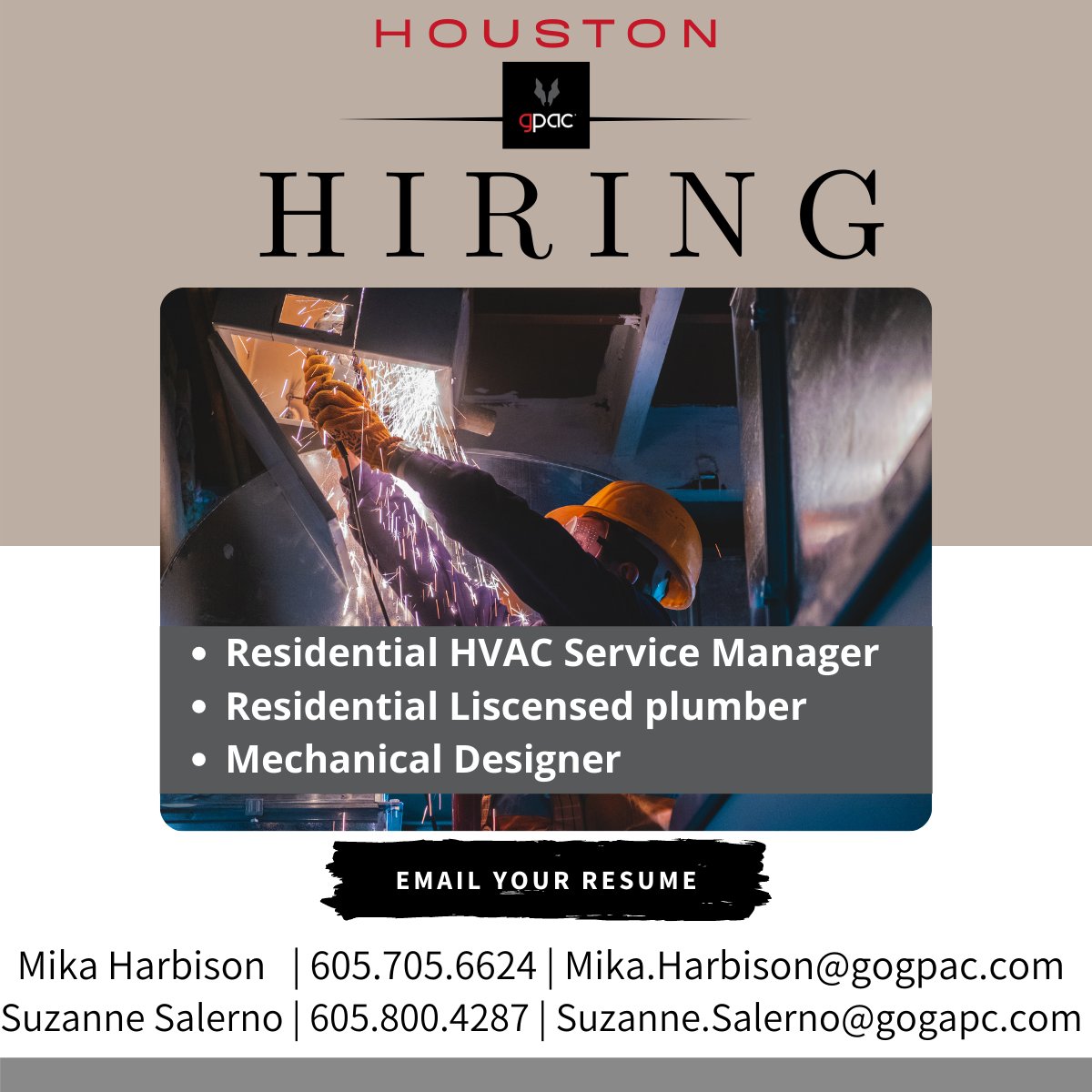 #hvac #mikawithgpac #gpac #HVACTech #hvaccareer #mechanical #mechanicaljobs #HVACjobs #Apply #sendyourresume #lookingforajob #workhard #growing #Estimator #projectManager #positions #Pmjobs #loveyourjob #career #applynow #wontlastlong #growth #houston