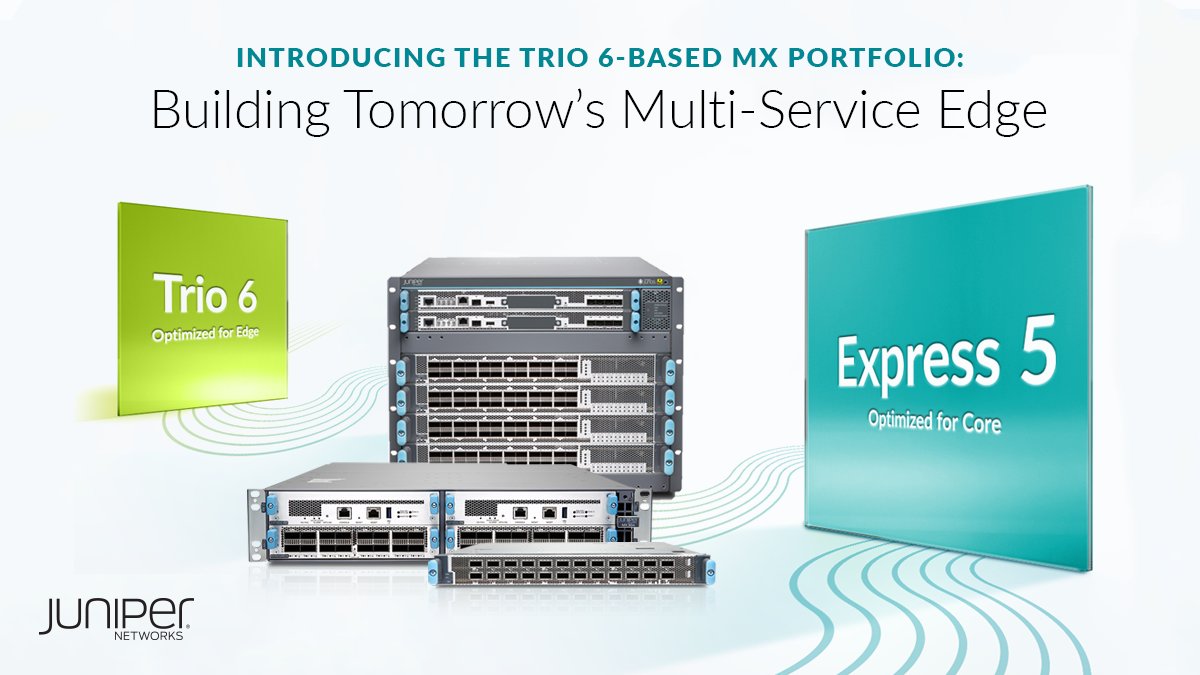 We're on the Edge of Glory. 🎶 Say hello to our newest multi-service edge offerings: our Trio 6-based MX Portfolio. 🤩

Discover how our silicon innovations are setting the standards for performance, scalability &amp; efficiency: juni.pr/3KHAP0N