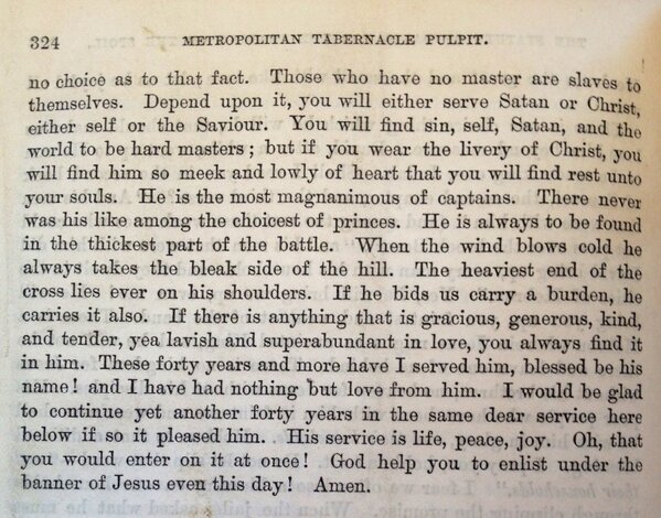 mike_reeves's tweet photo. Spurgeon died on this day. Here are his last ever words in the pulpit: https://t.co/TfjuNLpHHm