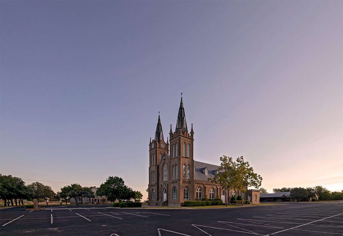 One of my own photos.  I took this shot of the Holy Trinity Catholic Church in Corn Hill, Texas, a couple of years ago on a quiet morning when the cattle were lowing and the corn was ready for harvest. The church was established in 1889.  I have photographed it on many occasions.